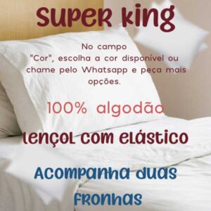 Jogo de cama Super King de três peças